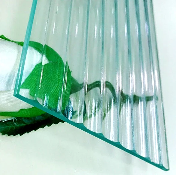 Clear fluted glass for shower door Clear fluted glass for shower door